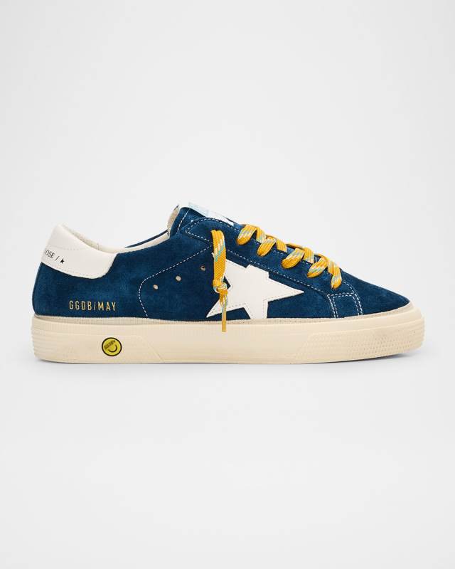 Boy's May Suede and Leather Sneakers,